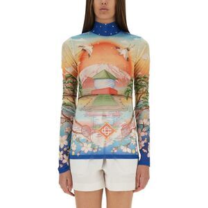 Casablanca Women "Tennis Club" Mesh Top